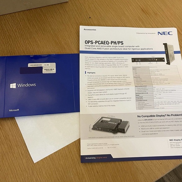 Technovare Systems Inc Single Board Computer Windows 8.1 OPS-PCAEQ-PS - Picture 6 of 11